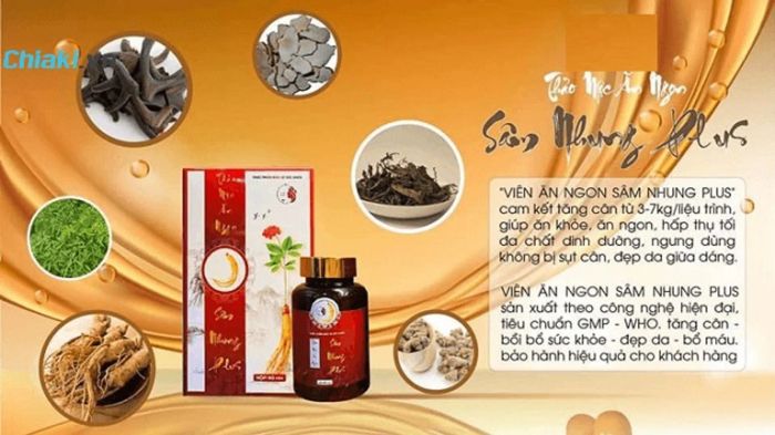 Thuốc sâm nhung tăng cân có hiệu quả không?