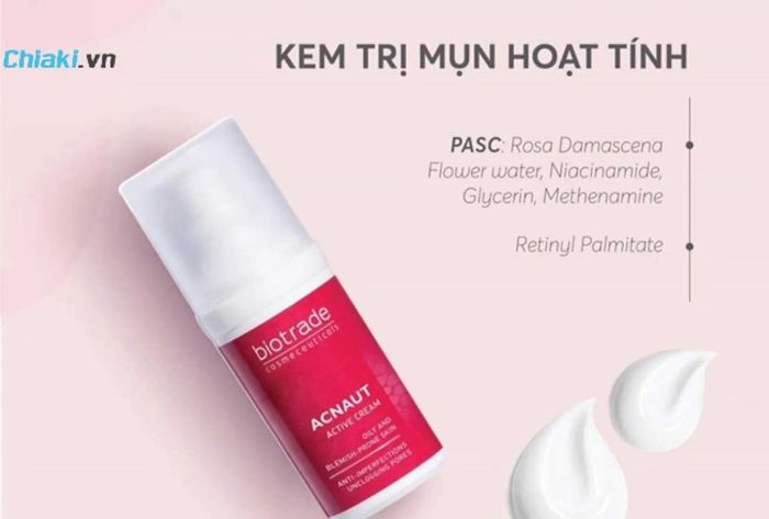 Kem hỗ trợ giảm mụn Biotrade Acnaut Active Cream