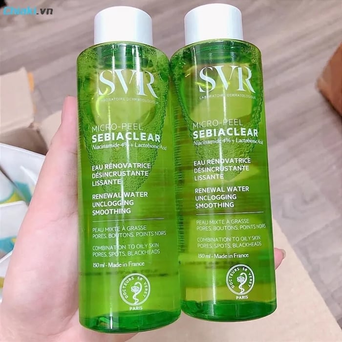 Toner cho da dầu mụn SVR Sebiaclear Micro Peel