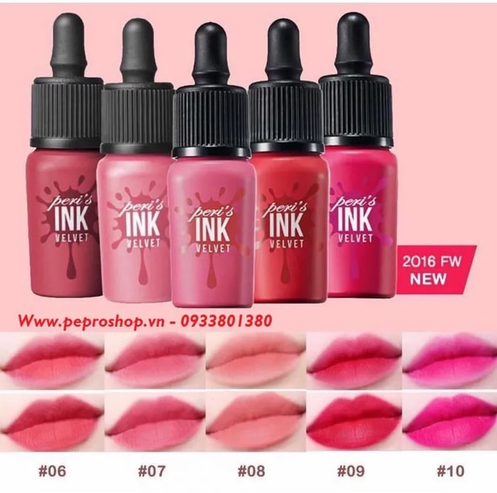 Peripera Peri's Ink Velvet: Tông Màu Tươi Sáng Đầy Sức Sống