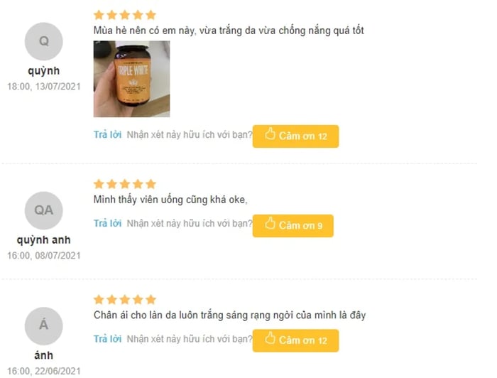 Review viên uống trắng da ID30 Gold White & Suncream từ người sử dụng