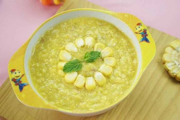 Cháo phô mai cho bé nấu với bắp