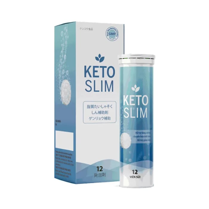 Viên Uống Tan Mỡ Bụng, Thải Mỡ Keto Slim, Hộp 12 Viên