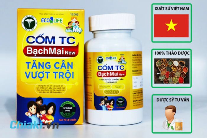 Cốm tăng cân từ thảo dược Bạch Mai