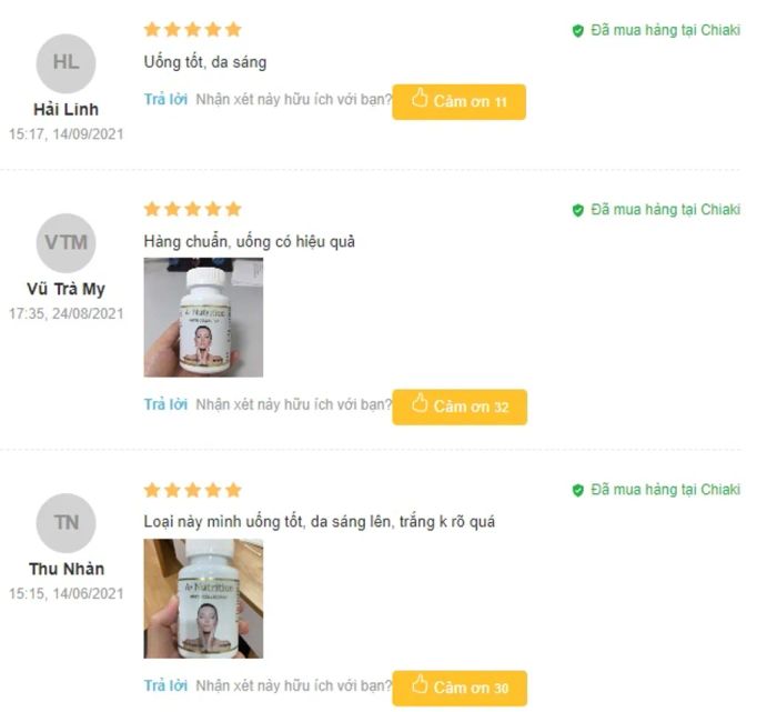 Review viên uống trắng da A+ Nutrition từ người sử dụng