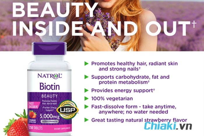 Viên ngậm Natrol Biotin