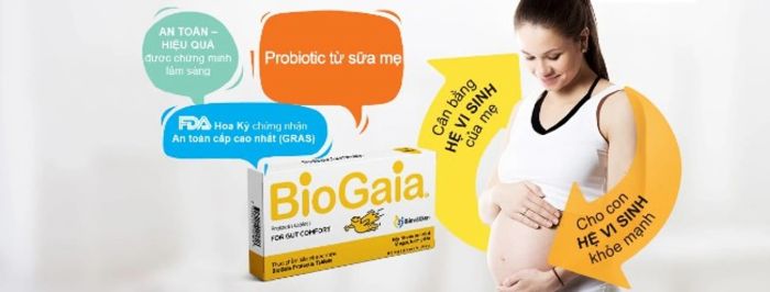 Công dụng của men vi sinh Biogaia cho phụ nữ mang thai.