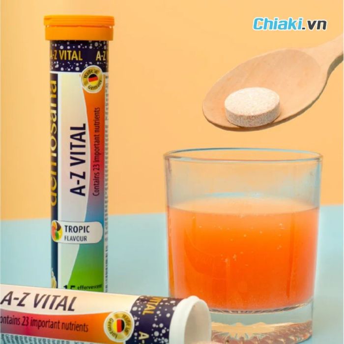 Viên sủi bổ sung dinh dưỡng Demosana az vital vị trái cây