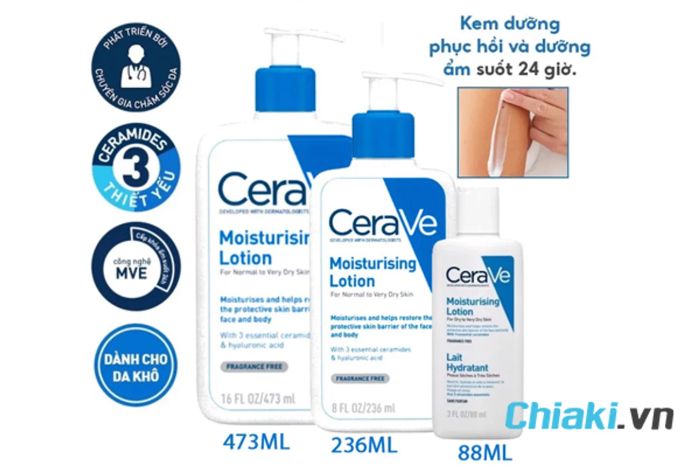 Kem dưỡng ẩm cho da khô CeraVe Daily Moisturizing