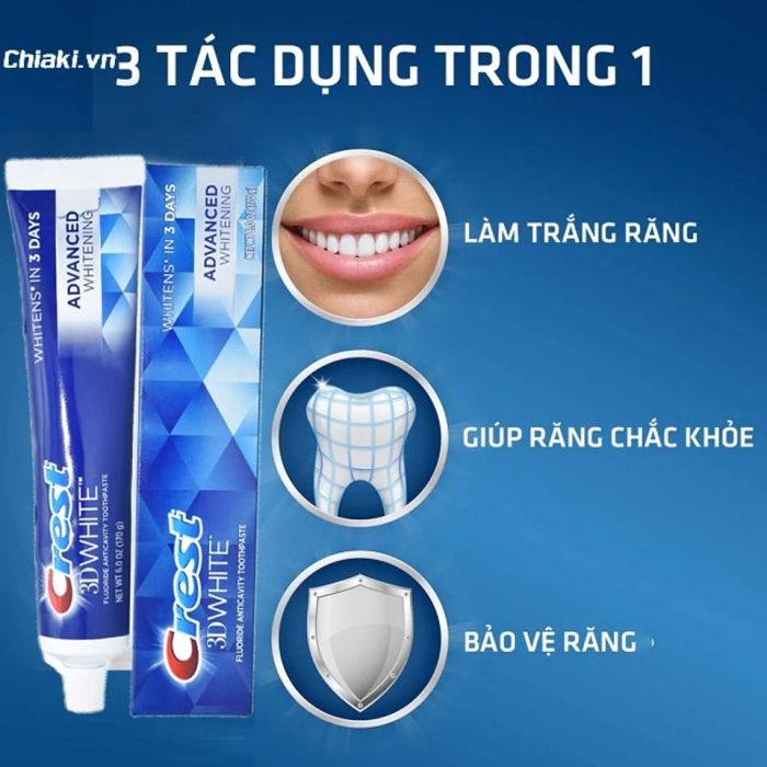 Kem đánh răng Crest 3D White từ Mỹ