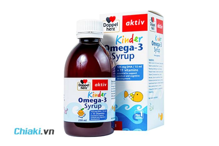 Siro Doppelherz Kinder Omega-3 Syrup Bổ Não Chai 250ml