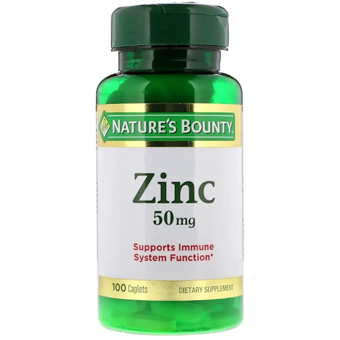 Viên Kẽm Nature's Bounty Zinc 50mg 100 Viên, Mỹ