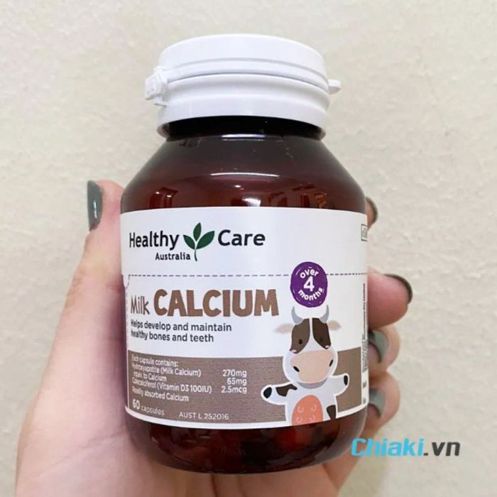 Canxi hữu cơ cho trẻ em Milk Calcium Healthy Care 