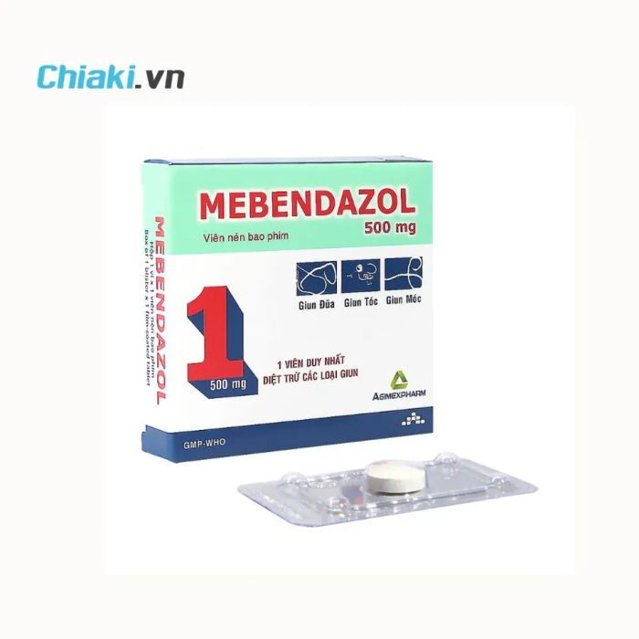 Thuốc tẩy giun Mebendazol 1 viên