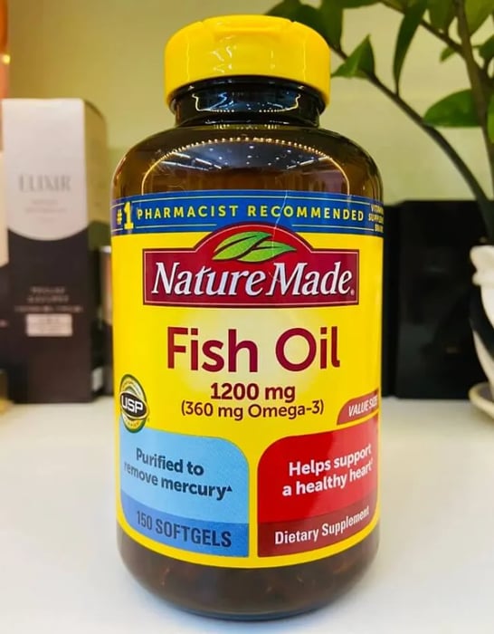 Viên uống Omega 3 Nature Made Fish Oil 1200mg