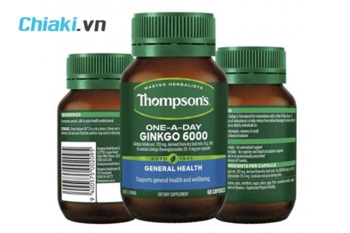 Viên bổ não Ginkgo 6000 của Thompson's One A Day Úc