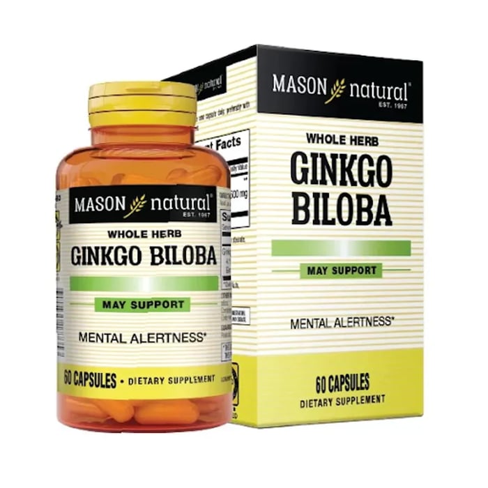 Viên Bổ Não Ginkgo Biloba 500mg Mason Natural, Hộp 180 Viên