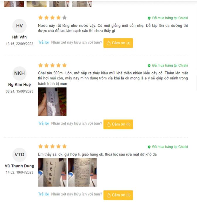 Nước hoa hồng tía tô Perilla Natural