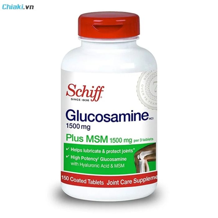 Viên uống Schiff Glucosamine Plus MSM 1500mg của Mỹ