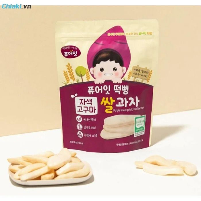 Bánh ăn dặm từ gạo Naebro Pure Eat cho bé từ 6 tháng tuổi