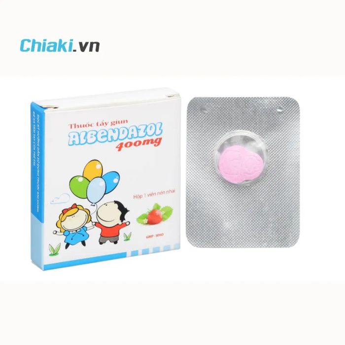 Thuốc tẩy giun albendazol 400mg