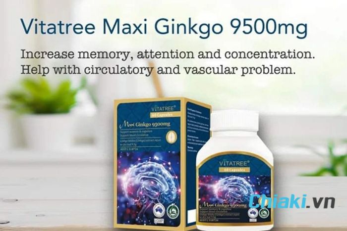 Viên bổ não Úc Vitatree Maxi Ginkgo