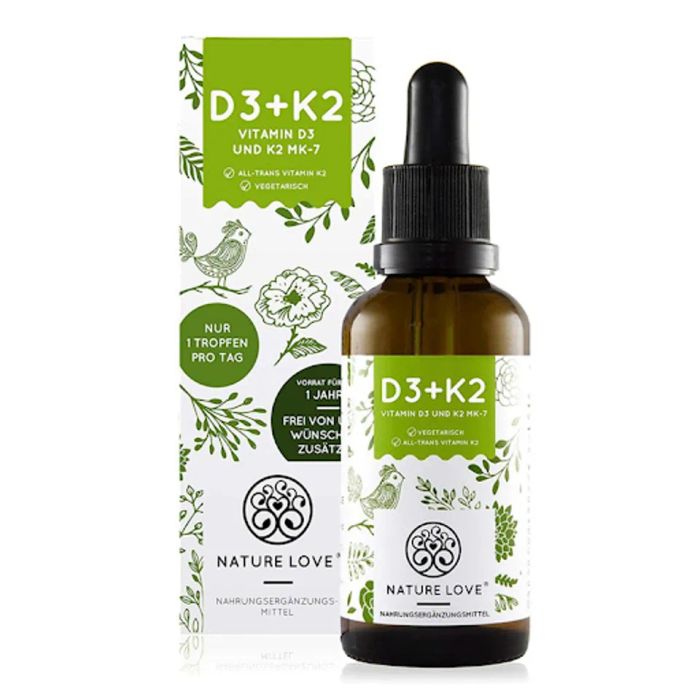 Vitamin D3 + K2 Nature Love Của Đức, Hỗ Trợ Phát Triển Chiều Cao