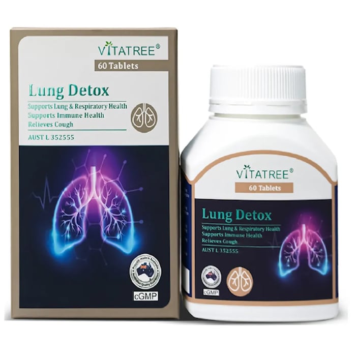 Thuốc bổ phổi Vitatree Lung Detox của Úc, lọ 60 viên