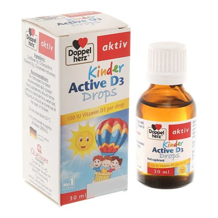 Vitamin D3 K2 MK7 của Đức Doppelherz Aktiv Kinder Active