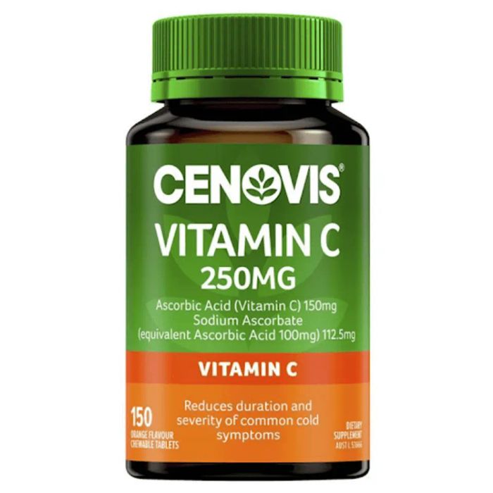 Viên Nhai Bổ Sung Vitamin C Cenovis Vitamin C 250mg Chính Hãng Của Úc