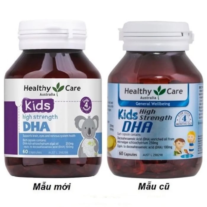 Viên Bổ Não Cho Trẻ Em DHA Healthy Care, Lọ 60 viên