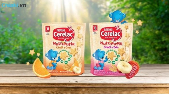 Bánh ăn dặm Nestle vị chuối - dâu - cam