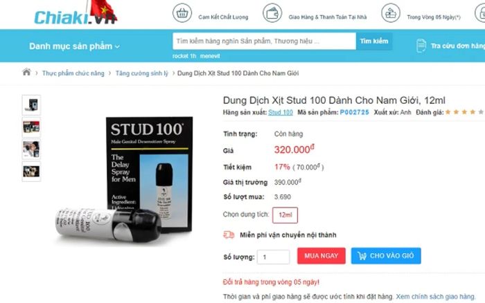 Nơi nào có bán Stud 100 chính hãng?