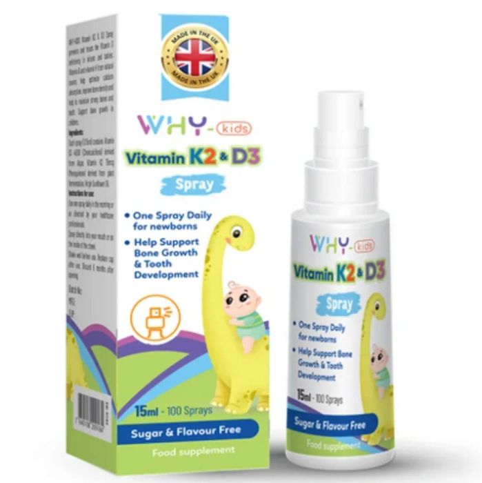 Vitamin K2 + D3 Why Kids dạng phun cho bé