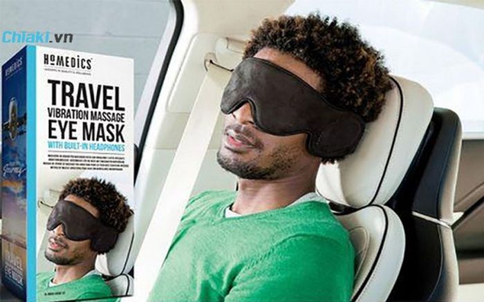 Máy massage mắt tích hợp tai nghe Homedics TA-MSKV100GY