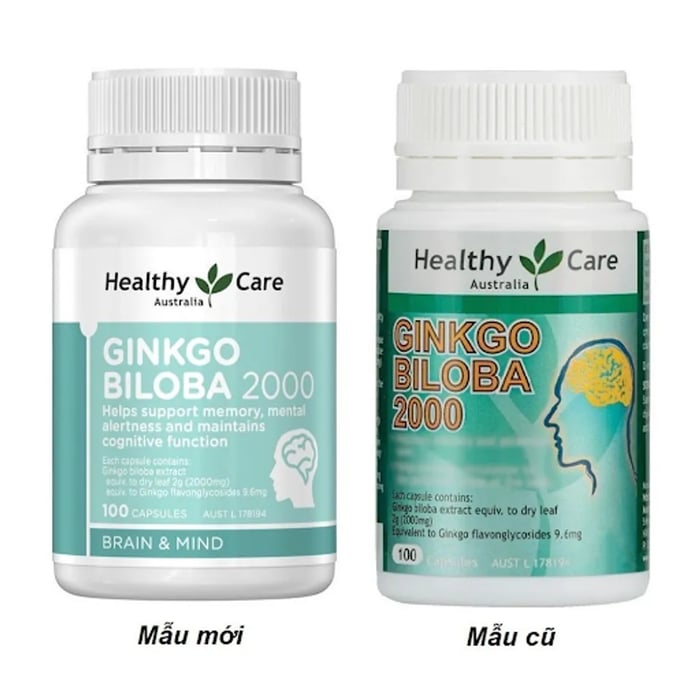 Viên uống bổ não Ginkgo Biloba 2000mg, Hộp 100 Viên cho người già