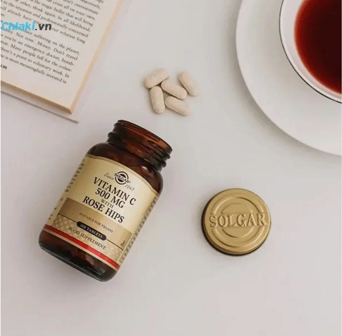 Viên uống Vitamin C Solgar 500MG With Rose Hips