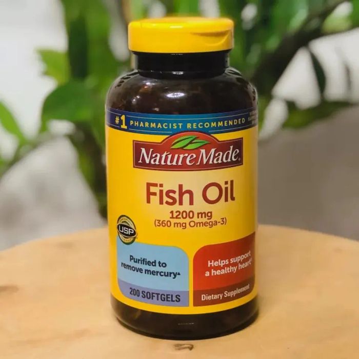 Dầu cá Nature Made Fish Oil Omega 3 1200mg