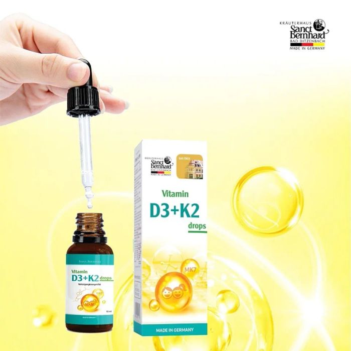 Dầu giọt Vitamin D3 K2 MK7 Sanct Bernhard 10ml