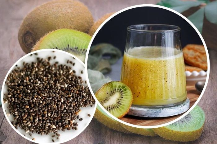 Cách làm nước ép kiwi với hạt chia siêu ngon