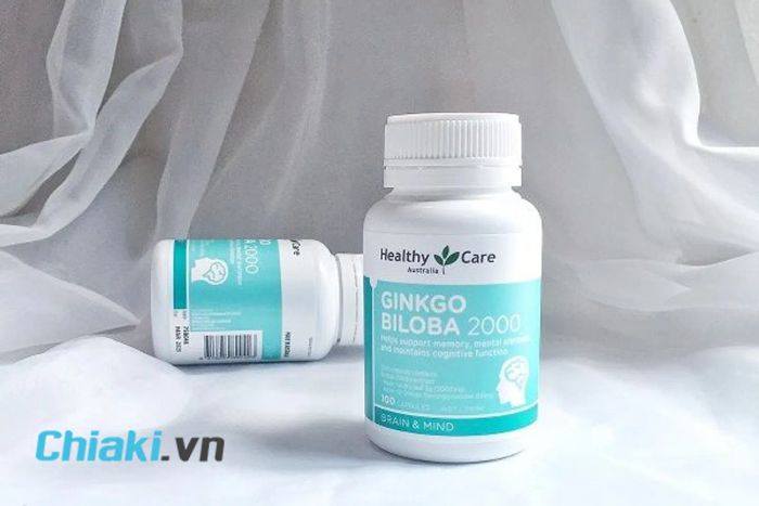 Sản phẩm bổ não Ginkgo Biloba 2000 của Healthy Care Úc