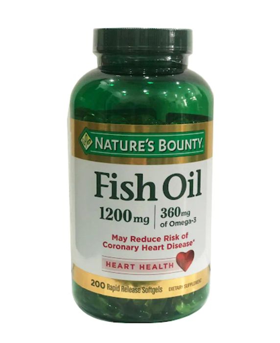 Thuốc bổ dành cho người lớn tuổi Nature's Bounty Fish Oil 1200mg nắp vặn