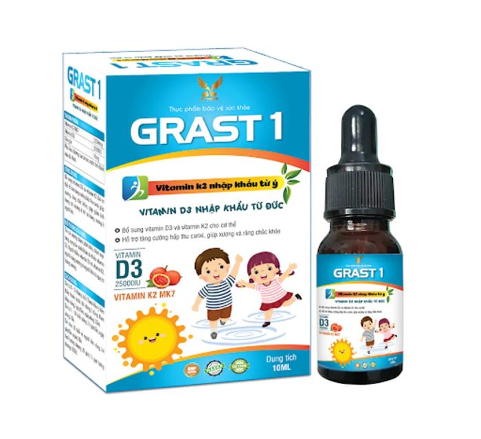 Grast 1 - Bổ Sung Vitamin K2 Và D3 Cải Thiện Còi Xương Ở Trẻ