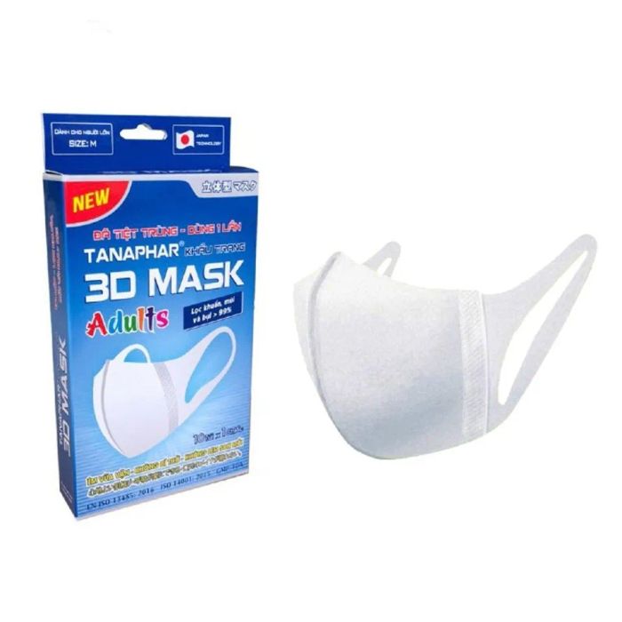 Khẩu trang 3D kháng khuẩn Mask Tanaphar dành cho người lớn