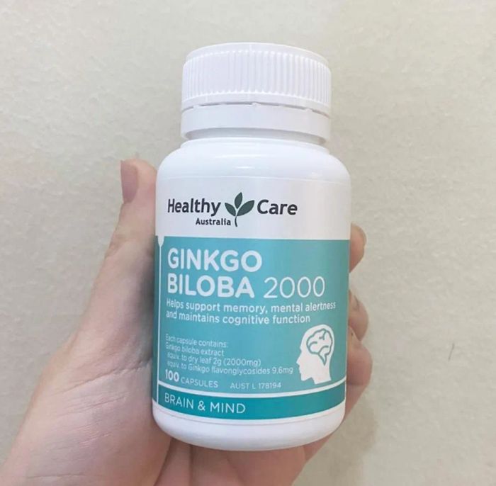 Viên Ginkgo Biloba Healthy Care 2000mg Úc chính hãng