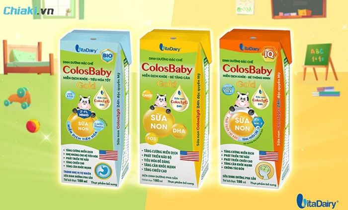 Sữa Colosbaby có dòng pha sẵn tiện lợi, dễ sử dụng cho bé ra ngoài hoặc đi học