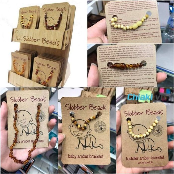 Vòng hổ phách Slobber Beads cho bé