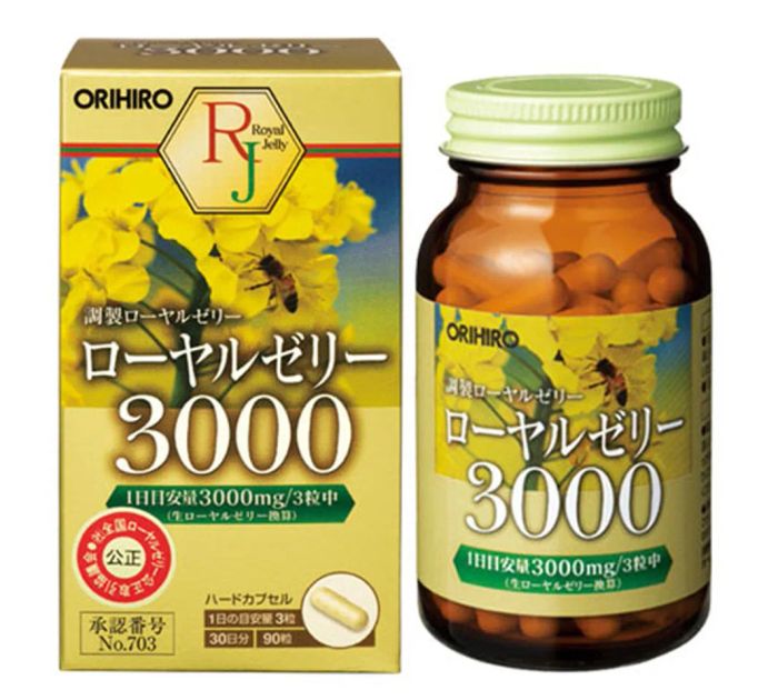 Sữa ong chúa Orihiro Royal Jelly 3000mg Nhật Bản