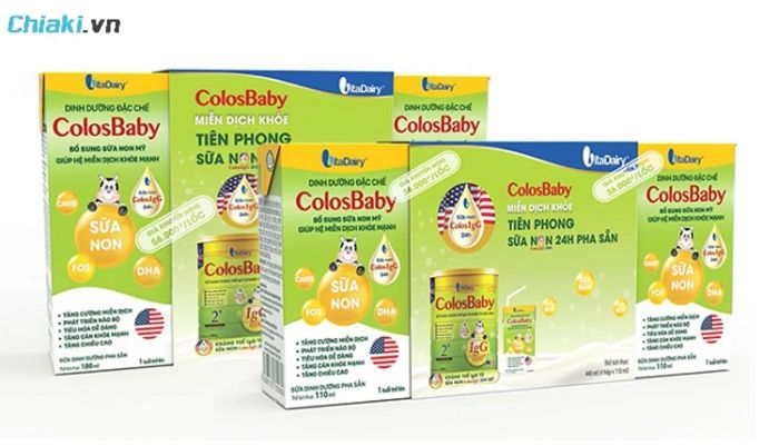 Sữa pha sẵn Colosbaby hỗ trợ tăng cân cho bé.