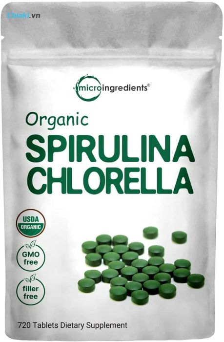 Bột Tảo xoắn Spirulina và Chlorella